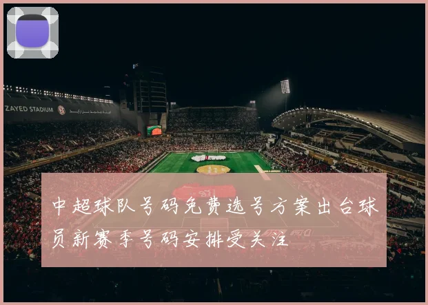 中超球队号码免费选号方案出台球员新赛季号码安排受关注